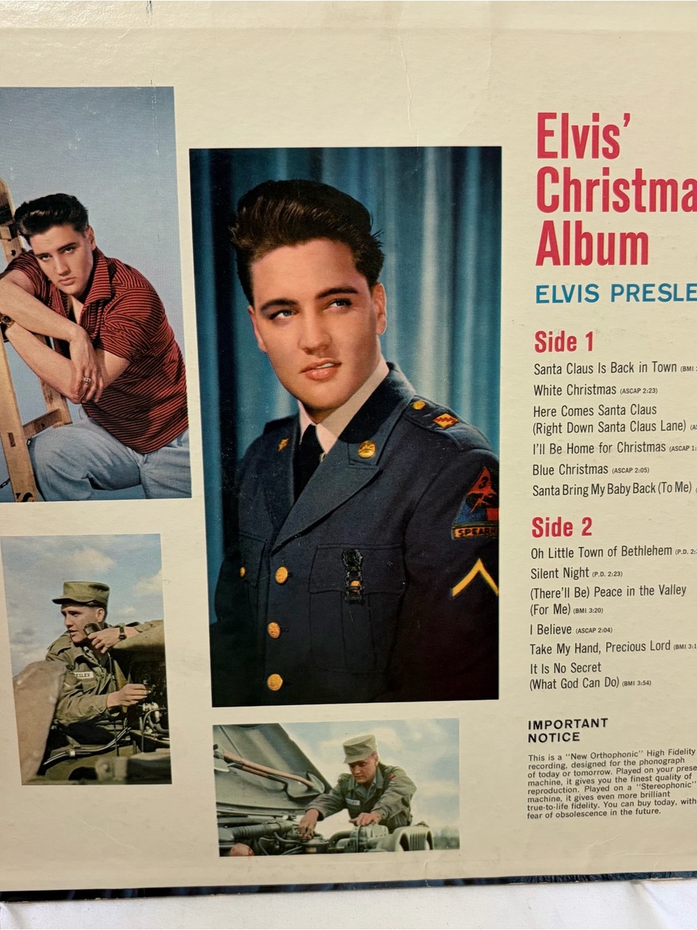 Vintage 1959 Elvis Presley Christmas Album LP RCA Victor LPM-1951 – Retro